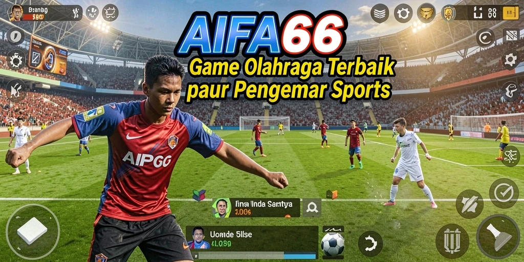 Tangkapan layar AIFA66 menampilkan aksi seru dalam gameplay olahraga.