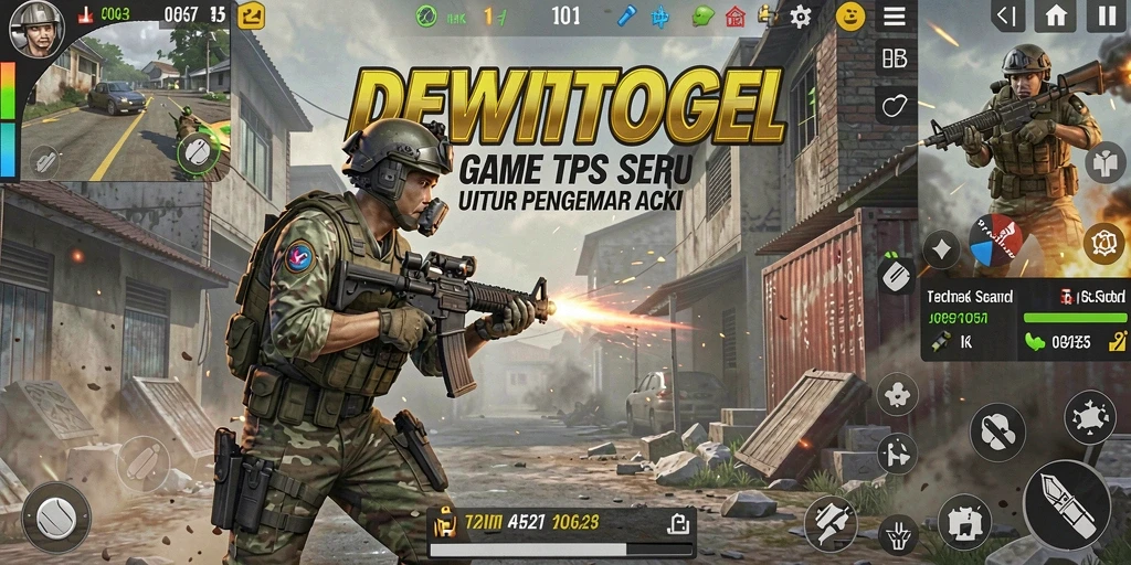 Screenshot DEWITOGEL menampilkan aksi seru dalam pertempuran TPS.