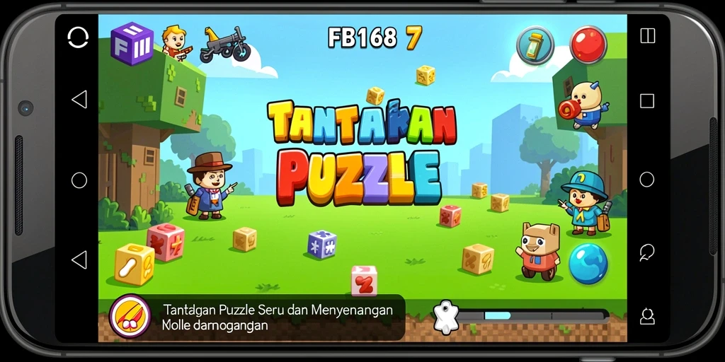 Tangkapan layar FB168 menampilkan gameplay puzzle yang penuh tantangan.