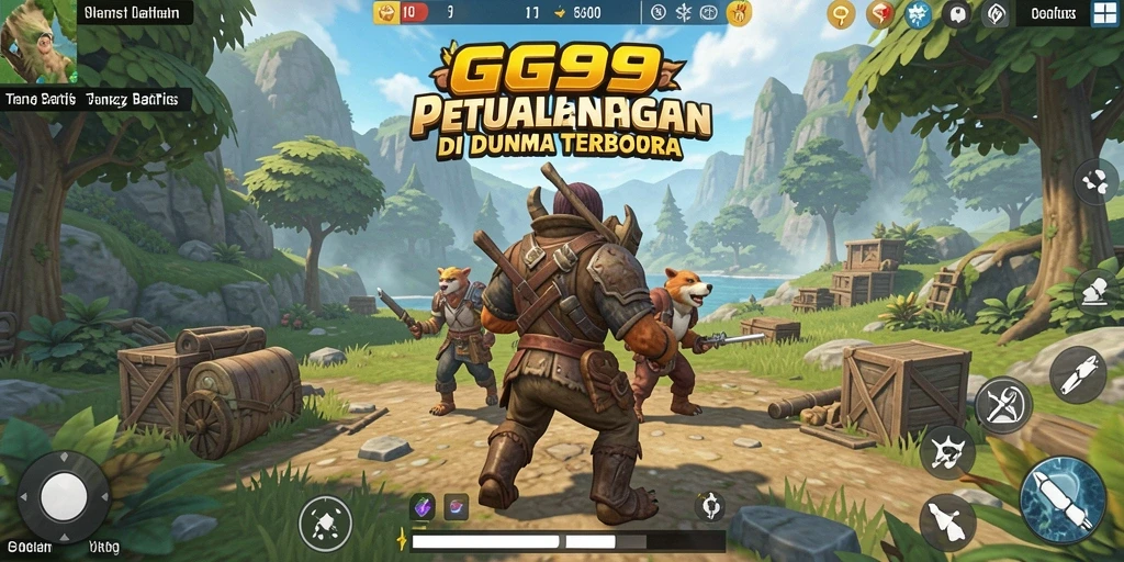 Tampilan gameplay yang memukau dalam dunia terbuka GG99.