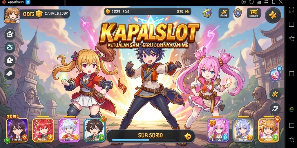 Tampilan gameplay menarik dari KAPALSLOT dengan karakter anime.