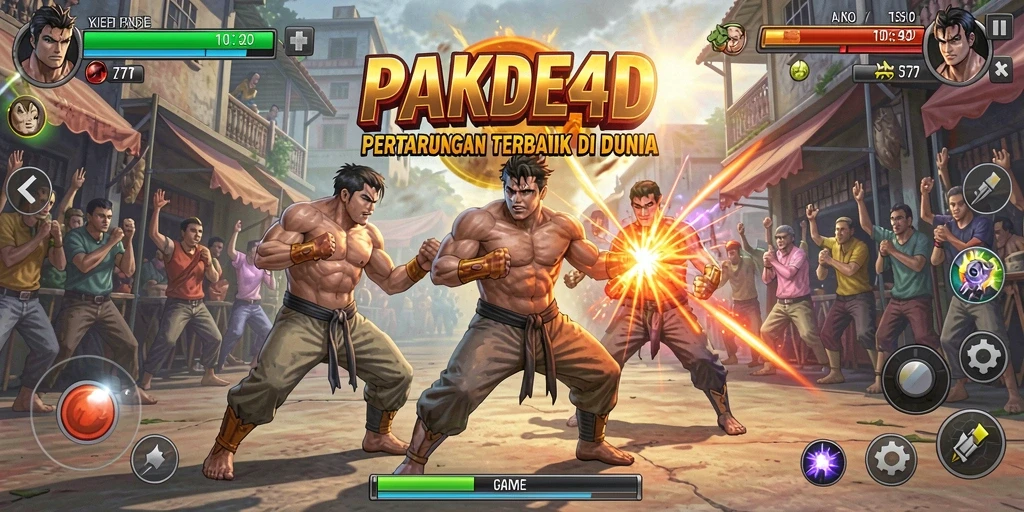 Gameplay PAKDE4D yang mendebarkan saat bertarung di ring.