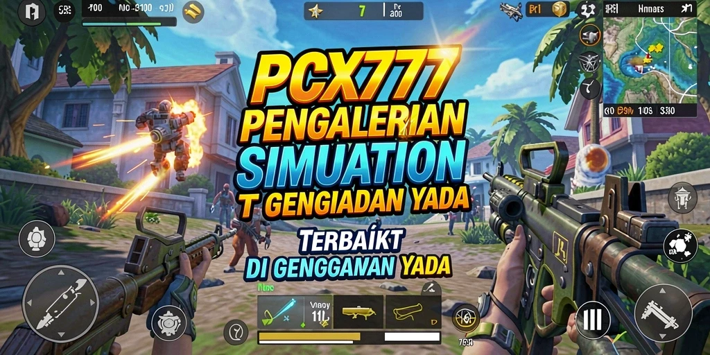 Tampilan gameplay menarik dari PCX777 yang menunjukkan dunia simulation yang kaya.