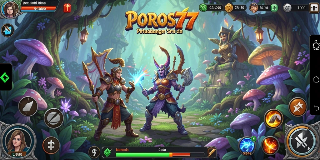 Screenshot gameplay menunjukkan petualangan mendebarkan di dunia fantasi.