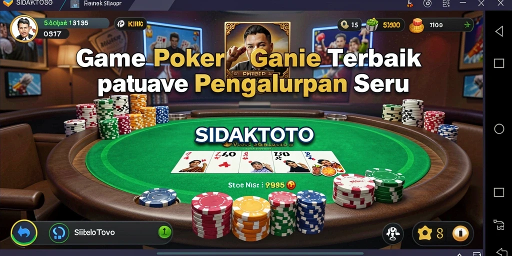 Tampilan gameplay seru di SIDAKTOTO dengan kartu poker.