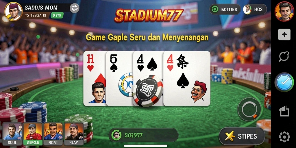 Tampilan gameplay STADIUM77 yang menarik dan seru.