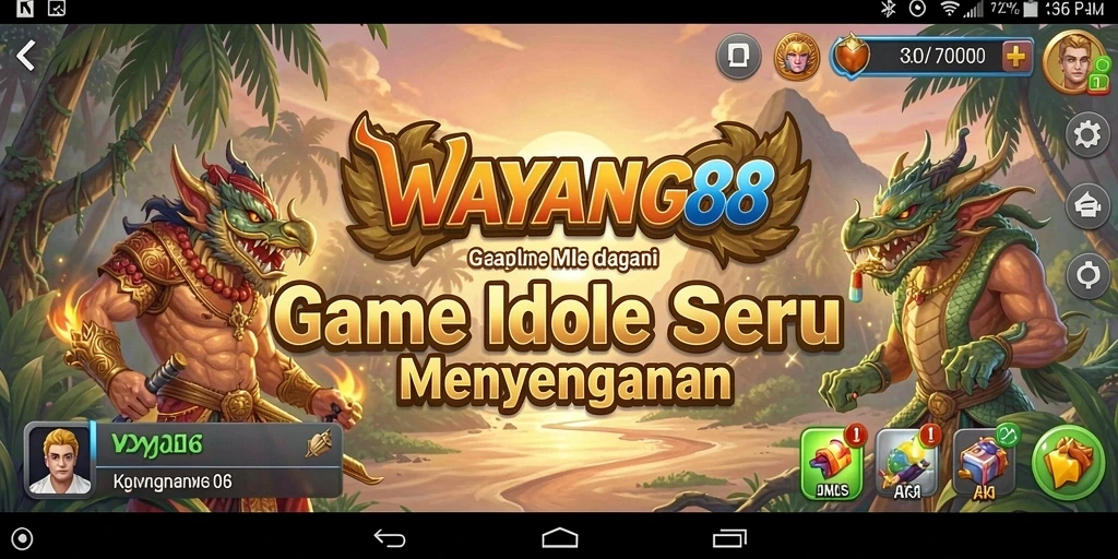 Screenshot yang menampilkan gameplay seru dari WAYANG88.